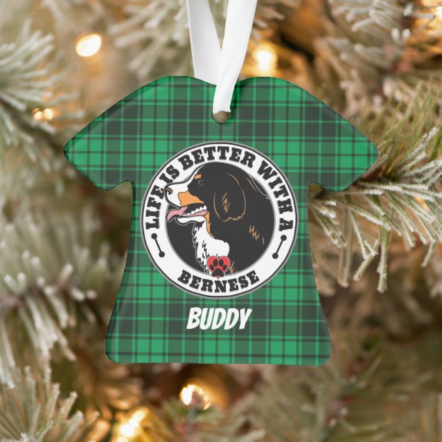 Bernese Personalised Life Is Better With A Bernese Ornament (Tree)