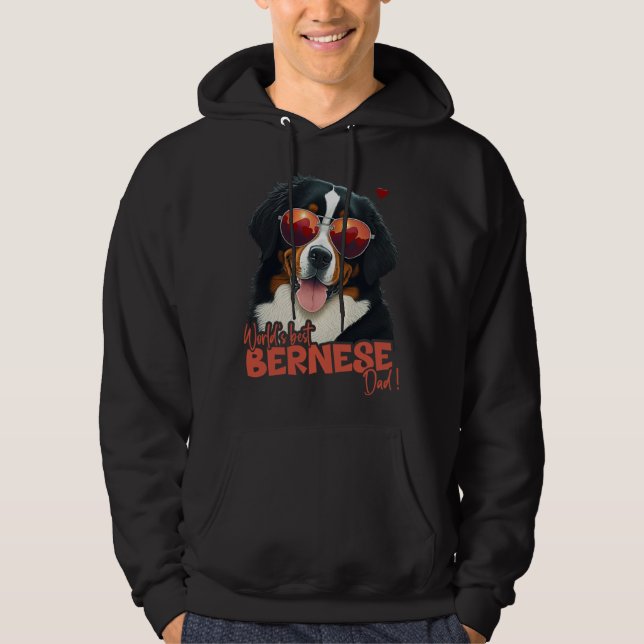 Bernesemountaindog With Heartdecoration Best Berne Hoodie (Front)