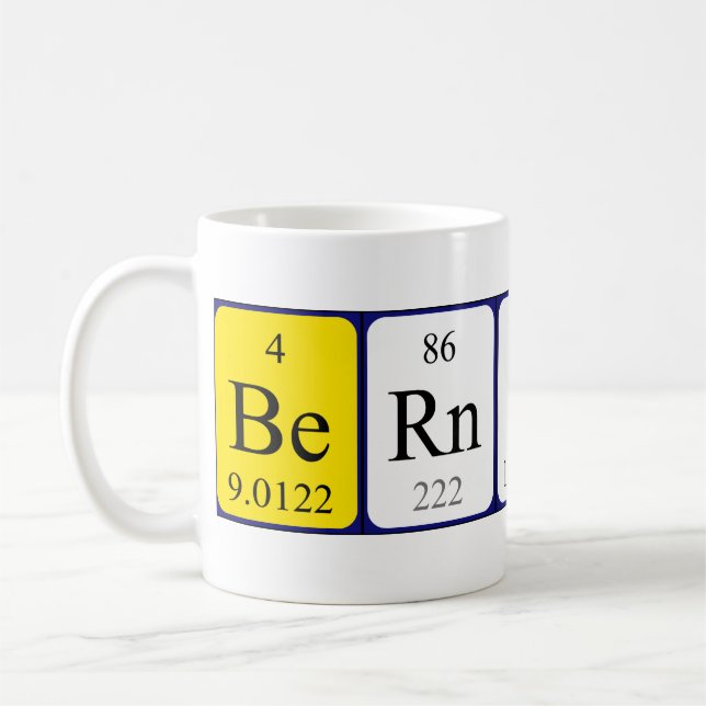 Bernhard periodic table name mug (Left)