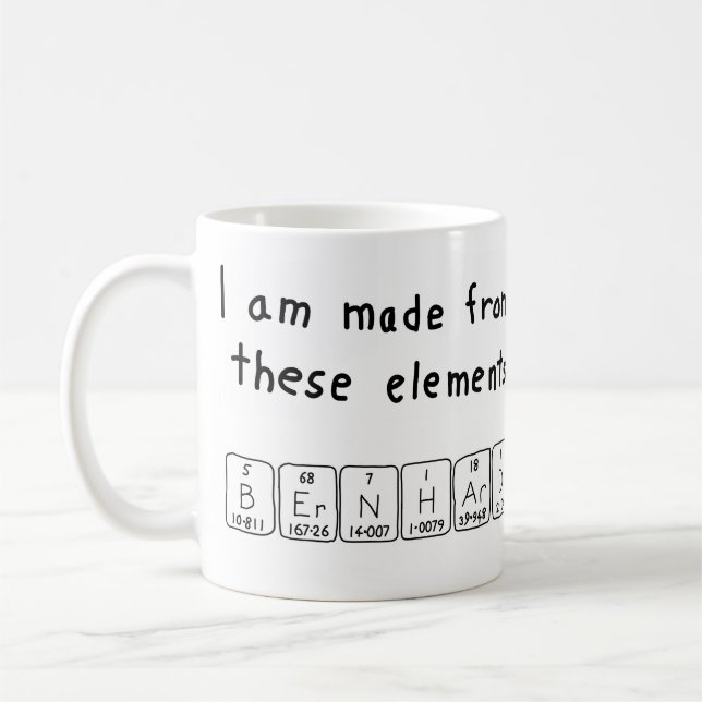 Bernhard periodic table name mug (Left)