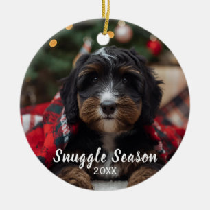 Bernice Mountain Dog Doodle Snuggle Season  Ceramic Tree Decoration