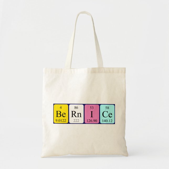 Bernice periodic table name tote bag (Front)