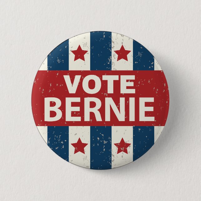Bernie 2016 6 cm round badge (Front)