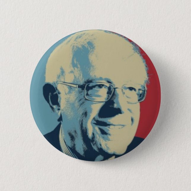 Bernie 2016 6 cm round badge (Front)