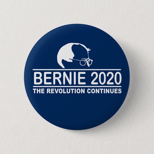 Bernie 2020 6 cm round badge (Front)