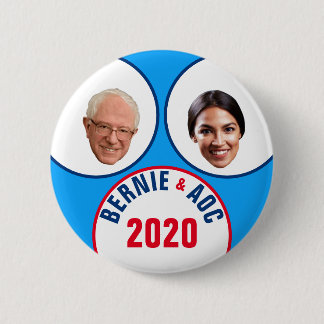 Bernie & AOC 2020 6 Cm Round Badge