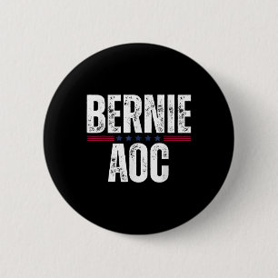 Bernie Aoc 2028 Bernie Sanders Alexandria Cortez P 6 Cm Round Badge