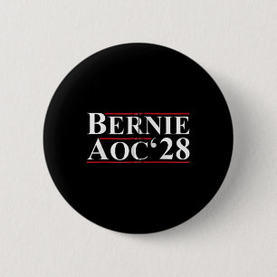 Bernie Aoc 2028 Bernie Sanders Alexandria Cortez P 6 Cm Round Badge