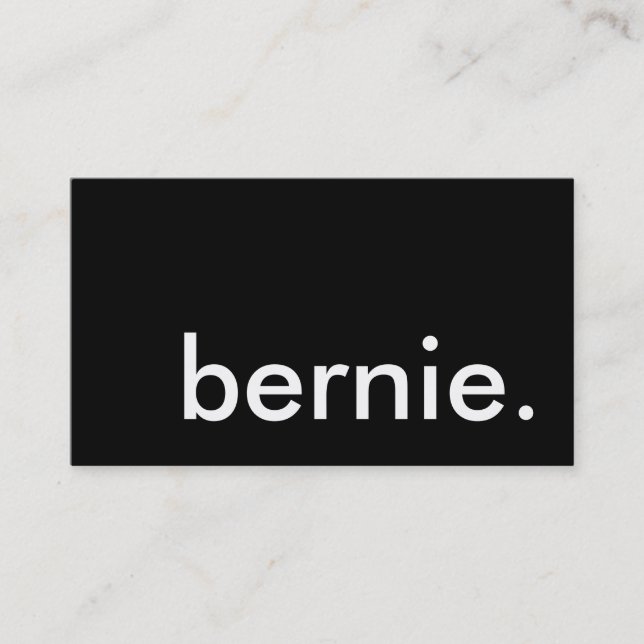 bernie. business card (Front)