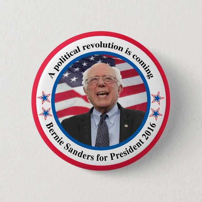 Bernie for President 6 Cm Round Badge (Front)