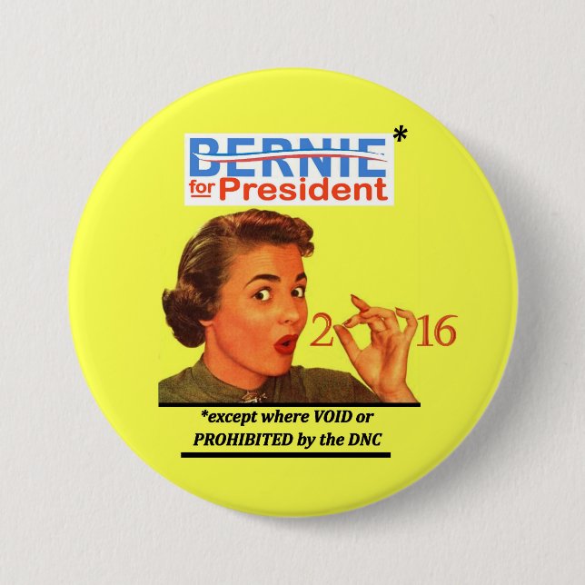 Bernie for President* 7.5 Cm Round Badge (Front)
