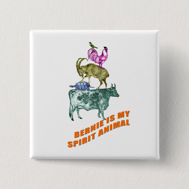 Bernie Is My Spirit Animal 15 Cm Square Badge (Front)