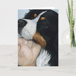 "Bernie Love" Dog Art Blank Notecard