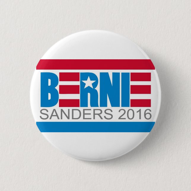 BERNIE Sanders 2016 6 Cm Round Badge (Front)