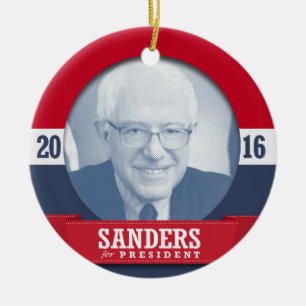 BERNIE SANDERS 2016 CERAMIC TREE DECORATION