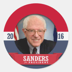 BERNIE SANDERS 2016 CLASSIC ROUND STICKER