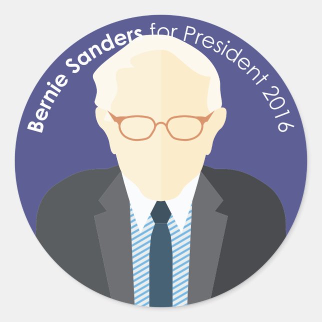 Bernie Sanders 2016 for president custom sticker (Front)