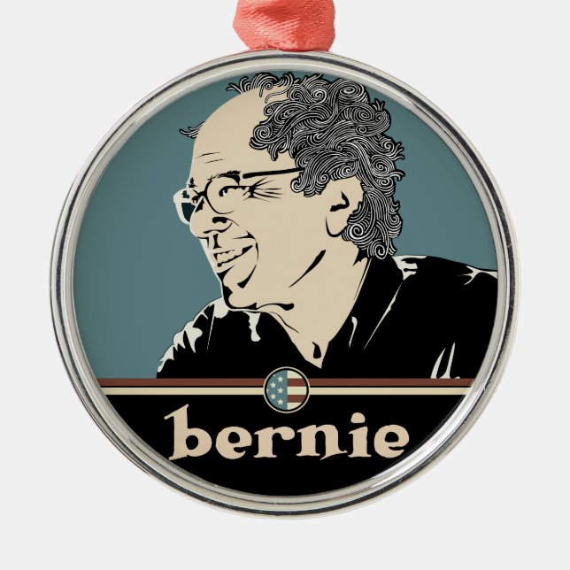 Bernie Sanders 2016 Metal Tree Decoration (Front)