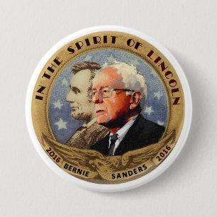 Bernie Sanders & Abe 7.5 Cm Round Badge
