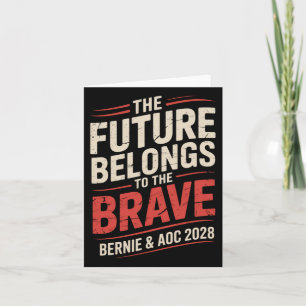 Bernie Sanders And Aoc 2028 For President Campaign Card