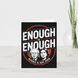 Bernie Sanders And Aoc 2028 For President Campaign Card