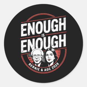 Bernie Sanders And Aoc 2028 For President Campaign Classic Round Sticker