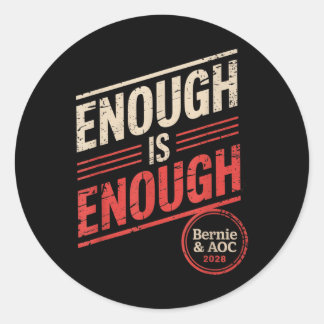 Bernie Sanders And Aoc 2028 For President Campaign Classic Round Sticker