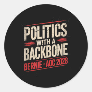 Bernie Sanders And Aoc 2028 For President Campaign Classic Round Sticker