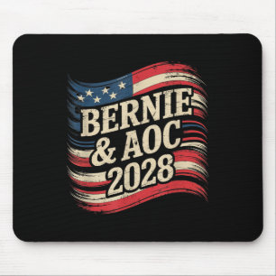 Bernie Sanders And Aoc 2028 For President Campaign Mouse Mat