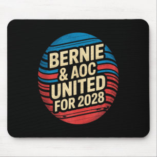 Bernie Sanders And Aoc 2028 For President Campaign Mouse Mat