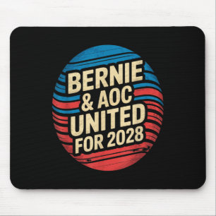 Bernie Sanders And Aoc 2028 For President Campaign Mouse Mat