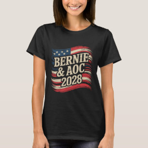 Bernie Sanders And Aoc 2028 For President Campaign T-Shirt