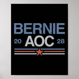 Bernie Sanders And Aoc Long Sleeve Poster