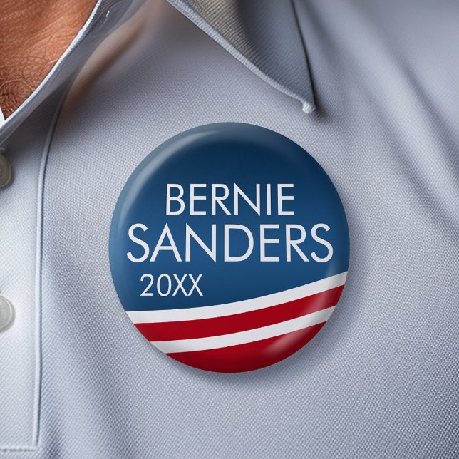 Bernie Sanders - CAN change year 2024 6 Cm Round Badge (Bernie Sanders Campaign Button)