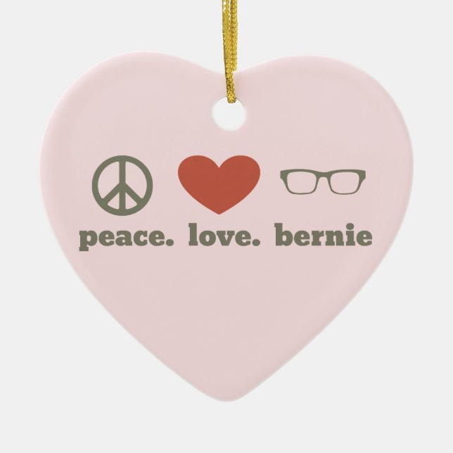 Bernie Sanders Election Swag Ceramic Tree Decoration (Front)