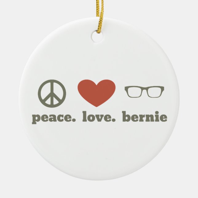 Bernie Sanders Election Swag Ceramic Tree Decoration (Front)