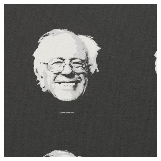 Bernie Sanders Face Fabric (Close Up)