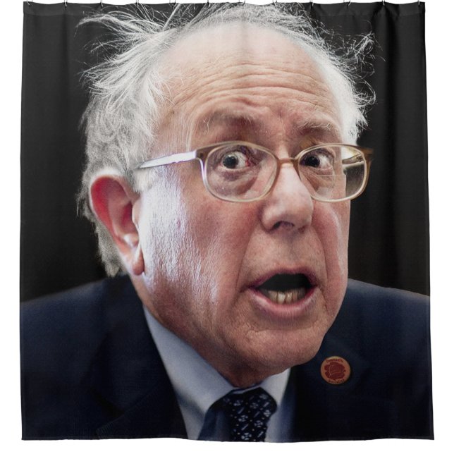 Bernie Sanders Face Shower Curtain (Front)