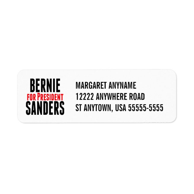 Bernie Sanders For President (Front)