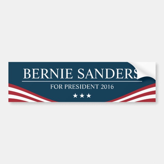 Bernie Sanders for President 2016 Modern Bumper Sticker (Front)
