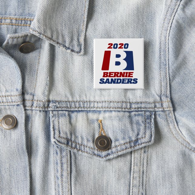 Bernie Sanders for President 2020 15 Cm Square Badge (In Situ)