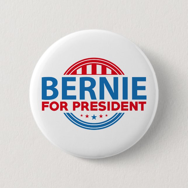 Bernie Sanders For President 6 Cm Round Badge (Front)