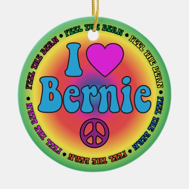 Bernie Sanders for President Ceramic Tree Decoration (Front)