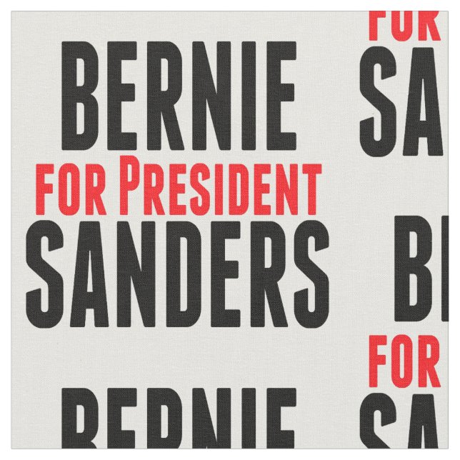 Bernie Sanders For President Fabric (Close Up)