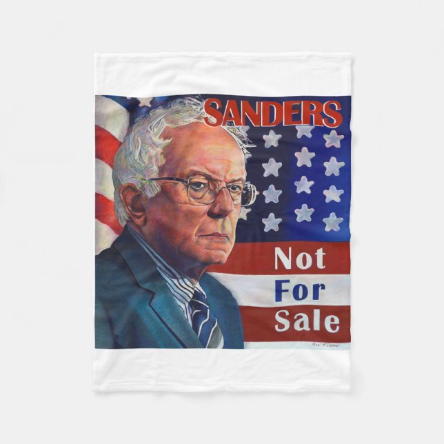 Bernie Sanders for President Fleece Blanket (Front)