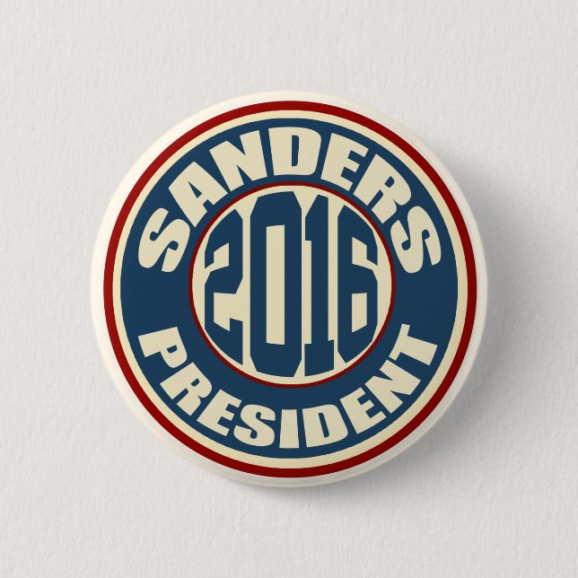 Bernie Sanders for President in 2016 6 Cm Round Badge (Front)