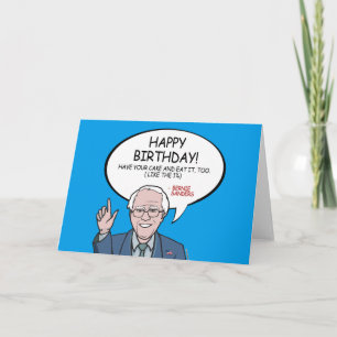 Bernie Sanders Greeting - Happy Birthday -.png Card