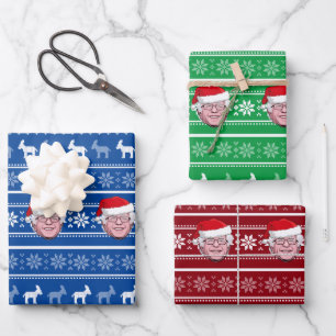 BERNIE SANDERS Hannukah Wrapping Paper Sheet