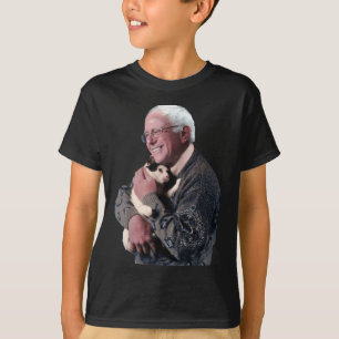 Bernie Sanders Hugging Cat Shirt Cute Animal Lover