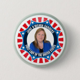 Bernie Sanders: Jane O'Meara Sanders 2020 6 Cm Round Badge